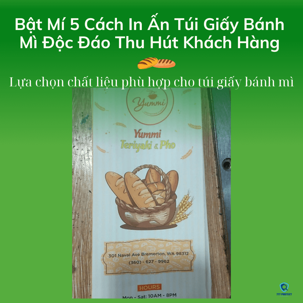 Bật Mí 5 Cách In Ấn Túi Giấy Bánh Mì Độc Đáo Thu Hút Khách Hàng